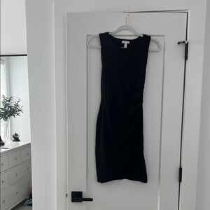 Nordstrom Ruched Black Sleeveless Dress